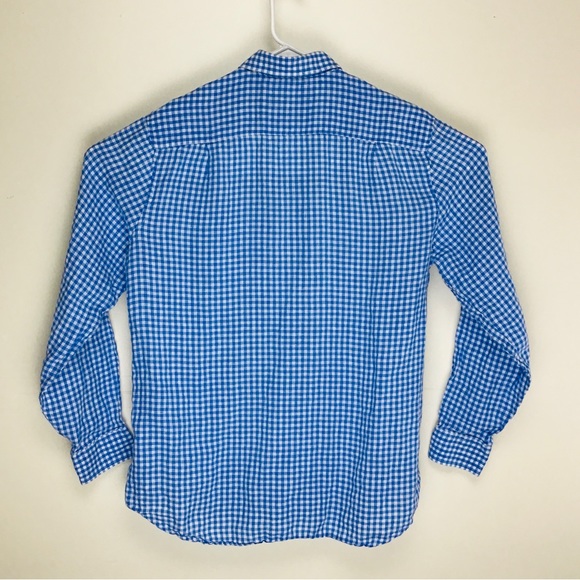 Vineyard Vines 100% linen mens long sleeve button up shirt M - Picture 8 of 8